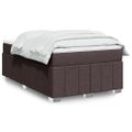 vidaXL Boxspring posteľ s matracom tmavohnedá 120x190 cm látka