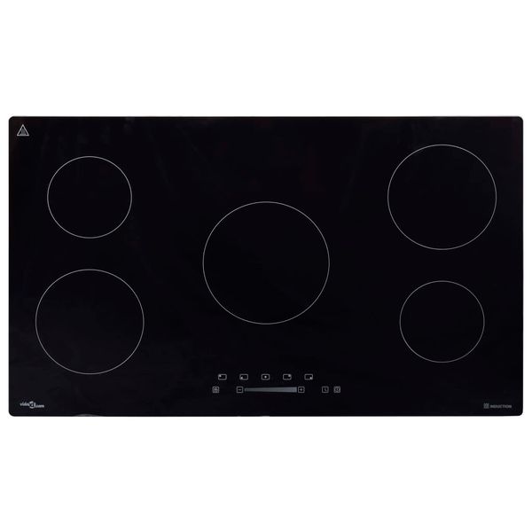 vidaXL Indukčná varná doska, dotykové ovládanie, sklo 2000 W 86 cm