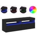 vidaXL TV skrinky s LED svetlami 2 ks čierne 60x35x40 cm
