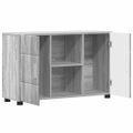 vidaXL Servírovacia skriňa FLORIN 88,5 x 30,5 x 55,5 cm Sivý Sonoma