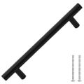 vidaXL Rukoväte na skrinku 10 ks čierne rozstup otvorov 128 mm celková dĺžka 192 mm nehrdzavejúca oceľ