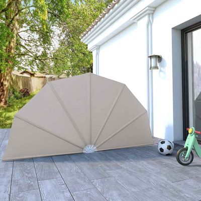 vidaXL Skladacia bočná markíza na terasu, krémová 160 cm