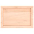 vidaXL Nástenná polica 60x40x(2-6) cm neošetrený dubový masív