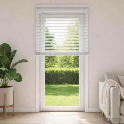 vidaXL Žalúzia Biela 105 x 250 cm 35 mm Masívne Paulownia drevo