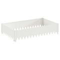vidaXL Obrubník trávnika 4 ks 100 x 60 x 20 cm Oceľ Biela