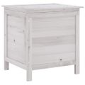 vidaXL Záhradný úložný box biely 50x49x56,5 cm, jedľový masív