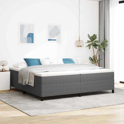 vidaXL Posteľ s pružinovým rámom Svetlosivá 200 x 200 cm
