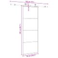 vidaXL Posuvné dvere s kovaním čierne 76x205 cm ESG sklo