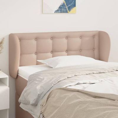 vidaXL Čelo postele so záhybmi kapučínové 103x23x78/88 cm umelá koža