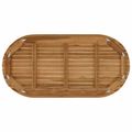 vidaXL Vrchná doska 110 x 55 x 3,5 cm Oválny Husté teakové drevo