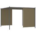 vidaXL Záhradná pergola so zaťahovacou strechou 3x3m sivohnedá 180g/m²