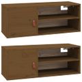 vidaXL Nástenné skrinky 2 ks medovohnedé 80x30x30 cm masívna borovica