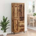 vidaXL Highboard 2 ks Staré drevo 69,5 x 34 x 180 cm Kompozitné drevo