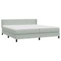 vidaXL Box Spring Posteľ s matracom Svetlosivá 180x220 cm Zamat