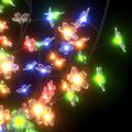 vidaXL Vianočný stromček 120 LED farebné svetlo kvety čerešne 150 cm