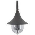 vidaXL Záhradná nástenná lampa E27 42 cm hliníková bronzová