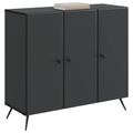 vidaXL Servírovacia skriňa Čierna 89 x 34,5 x 80 cm Kompozitné drevo