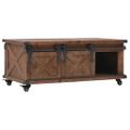 vidaXL Konferenčný stolík z jedľového dreva 91x51x38 cm hnedý