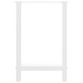 vidaXL Nohy k jedálenskému stolu, biele, 2 ks, 60 x (72-73) cm, oceľové