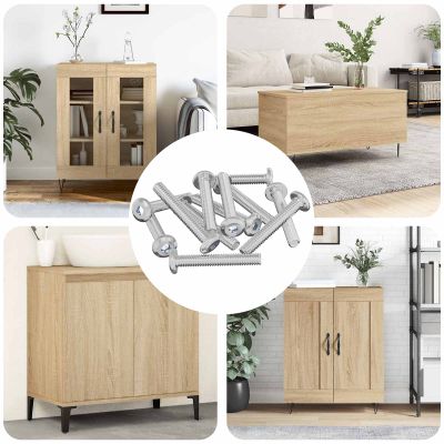 vidaXL Zámková skrutka Jednofarebný 12 pcs Strieborná M6 x 35 mm Oceľ