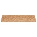 vidaXL Schodové rohože 10 ks 65x21x4 cm béžové s obdĺžnikovým okrajom