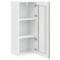 vidaXL Nástenný sklenený kabinet PORTO Hnedý dub 40 x 31 x 100 cm