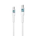 Forever Core High Power kábel USB - USB-C 2,0 m biely 100W pre GaN