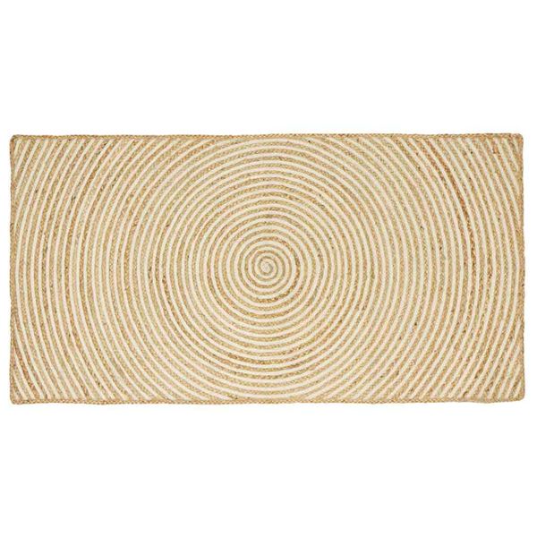 vidaXL Kusové koberce Biela 100 x 200 cm Juta