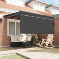 vidaXL Sklopná markíza Antracit 350 x 250 cm Polyester a hliník