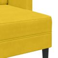 vidaXL 2-miestna pohovka s kreslom v tvare L Žltá 125 cm Zamat