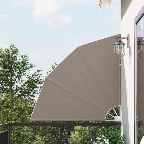 vidaXL Záclona na balkónové súkromie 140 x 140 cm Polyester Sivohnedá
