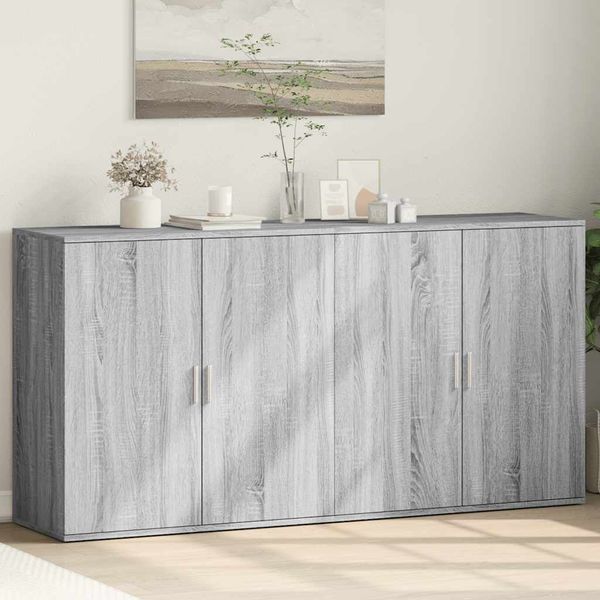 vidaXL Komody 2 ks sivé sonoma 79x38x80 cm kompozitné drevo