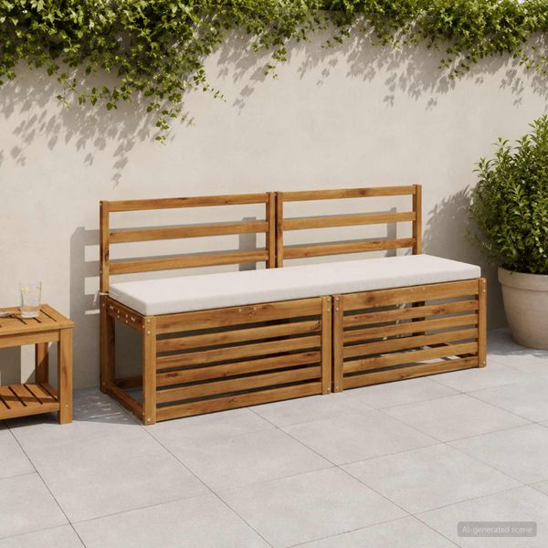 vidaXL Vankúš na lavičku SOEST 100% polyester Biela 150 x 40 x 5 cm