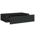 vidaXL Nástenná zásuvková polica čierna 40x23,5x10 cm MDF