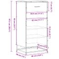 vidaXL Regál na topánky dymový dub 48x38x97,5 cm spracované drevo