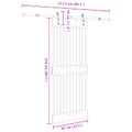vidaXL Posuvné dvere NARVIK Prírodná a čierna 85 x 210 cm (213,5 cm)