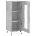 vidaXL Komoda betónovo sivá 34,5x34x90 cm spracované drevo