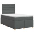 vidaXL Posteľ boxspring s matracom Tmavosivá 120 x 200 cm Látka