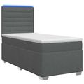 vidaXL Posteľ boxspring s matracom Tmavosivá 100 x 200 cm Látka