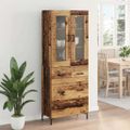 vidaXL Highboard 2 ks Staré drevo 69,5 x 34 x 180 cm Kompozitné drevo