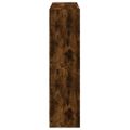 vidaXL Knižnica s dvierkami dymový dub 136x37x142 cm kompoz. drevo