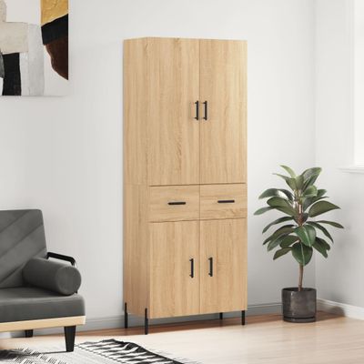 vidaXL Vysoká skrinka dub sonoma 69,5x34x180 cm spracované drevo