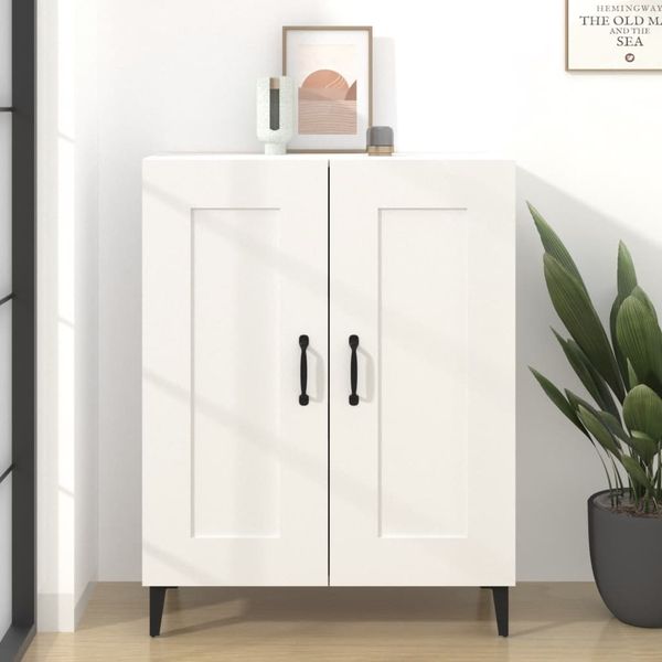 vidaXL Komoda biela 69,5x34x90 cm spracované drevo