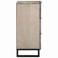 vidaXL Servírovacia skriňa Biela 60 x 33,5 x 75 cm Mangový masív