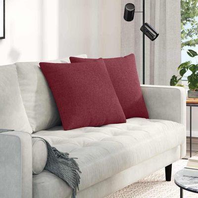 vidaXL Vankúše na pohovku 2 pcs Víno červené 50 x 50 cm látka