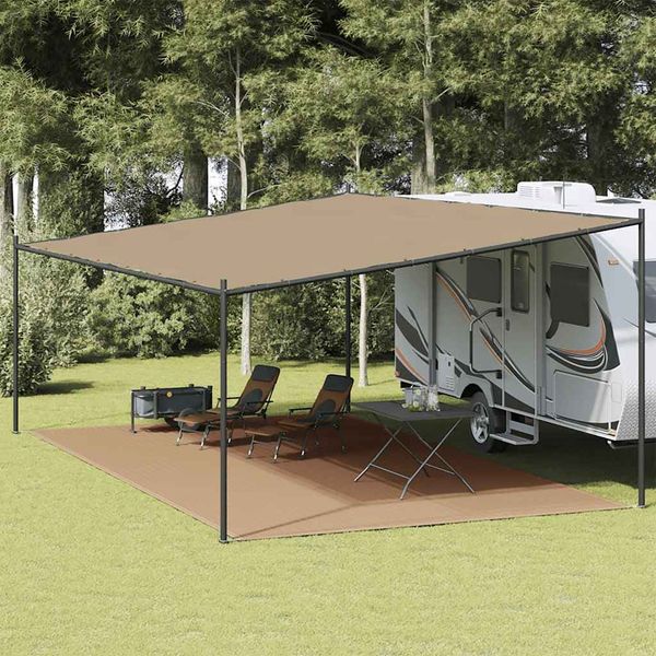vidaXL Koberec do stanu sivohnedý 400x800 cm HDPE