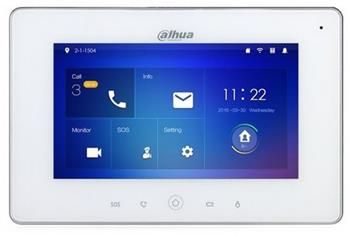 Dahua bytový monitor VTH5221DW-S2 7" dotykový TFT, PoE 802.3af, paměť, připojení IP kamer, alarm out, Wi-Fi, bílá, CZ