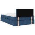 vidaXL Postel s úložným prostorem a matrací Modrá 120 x 200 cm Zamat