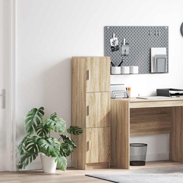 vidaXL Highboard Sonoma dub 31.5 x 32 x 122.5 cm