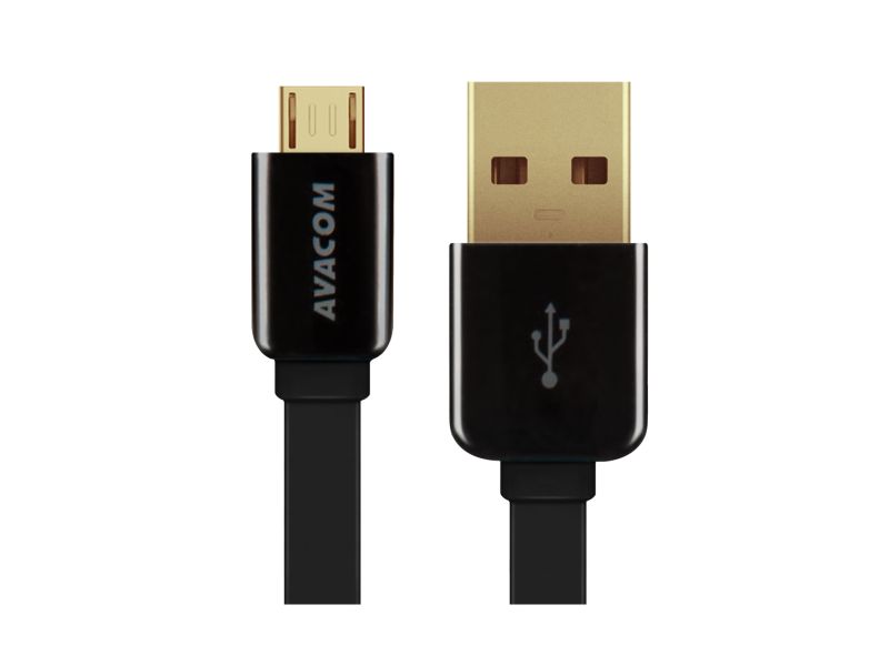 Kábel AVACOM MIC-120K USB - Micro USB, 120cm, čierna